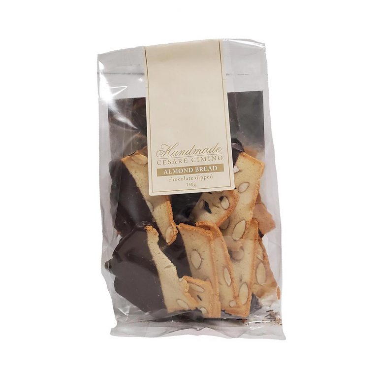 Chocolate dipped almond bread 150g Biviano & Sons