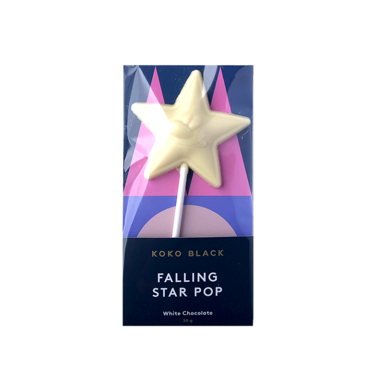 Koko Black Falling Star Pop White Chocolate 20g - Biviano & Sons
