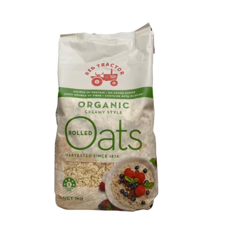 Red Tractor Organic Creamy Style Rolled Oats 1kg Biviano & Sons
