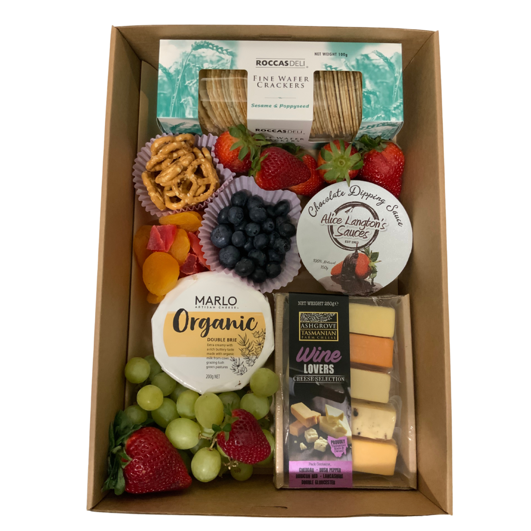 Hamper Box Cheese Fruits And Dips Biviano And Sons